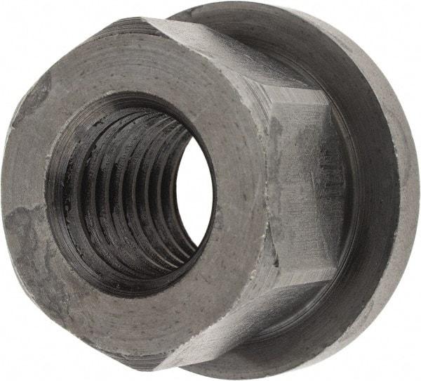 TE-CO - 3/4-10, 1-5/8" Flange Diam, 1" High, 1-1/4" Across Flats, Flange Nut - Grade 12L14 Steel, Black Oxide Finish, 1/4" Flange Height, TCMAI - Apex Tool & Supply