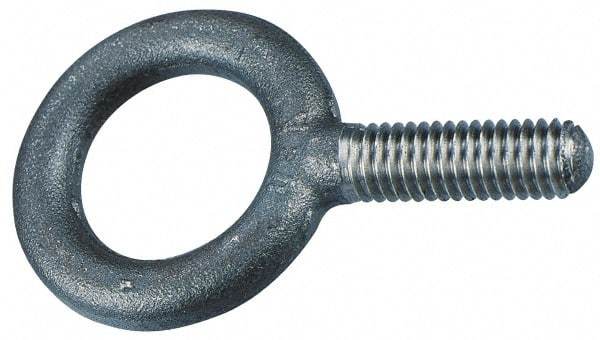 Gibraltar - 9,370 Lb Capacity, Stainless Steel, 1-8 Thread, Fixed Lifting Eye Bolt - Fully Threaded, 2-1/2" Shank, 2-1/2" Thread Length, No Shoulder - Apex Tool & Supply