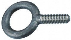 Gibraltar - 9,370 Lb Capacity, Stainless Steel, 1-8 Thread, Fixed Lifting Eye Bolt - Fully Threaded, 2-1/2" Shank, 2-1/2" Thread Length, No Shoulder - Apex Tool & Supply