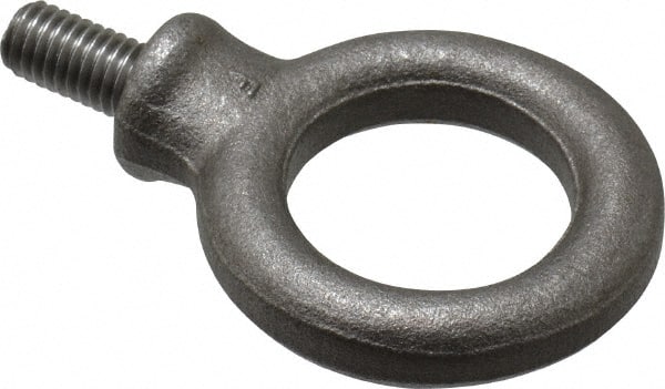 Made in USA - Steel, M8x1.25 Thread, Fixed Lifting Eye Bolt - Apex Tool & Supply