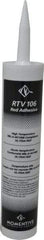 Momentive Performance Materials - 10 oz Cartridge Red RTV Silicone Joint Sealant - 500°F Max Operating Temp, 20 min Tack Free Dry Time, 24 hr Full Cure Time, Series RTV100 - Apex Tool & Supply