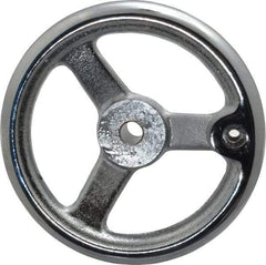 Gibraltar - 6", 3 Spoke Offset Handwheel - 1-3/8" Hub, Cast Iron, Chrome Plated Finish - Apex Tool & Supply
