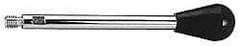 Gibraltar - 1/4-20 Stem, 1" Knob Diam, 0.31" Shaft Diam, Gear Lever Arm with Oval Knob - 3/8" Thread Length, 6.1" Handle Length, Steel Shaft, Phenolic Knob - Apex Tool & Supply
