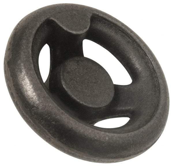 Value Collection - 8", 3 Spoke Offset Handwheel - 2.32" Hub, Cast Iron, Plain Finish - Apex Tool & Supply