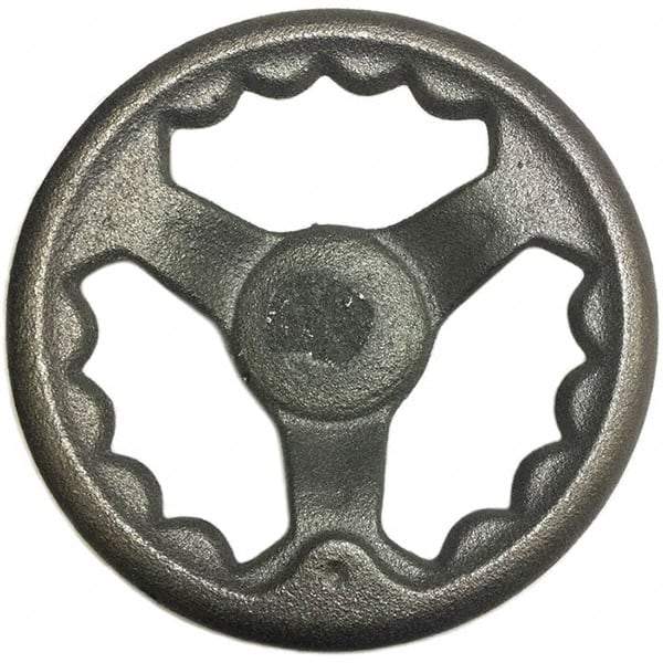 Gibraltar - 6", 3 Spoke Offset Handwheel - 1.4" Hub, Cast Iron, Plain Finish - Apex Tool & Supply
