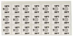 Tempil - 149°C Temp Indicating Label - 1 Rating - Apex Tool & Supply