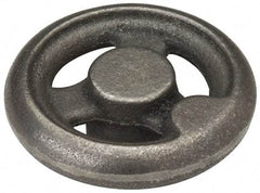 Morton Machine Works - 10", 4 Spoke Offset Handwheel - 2.3" Hub, Aluminum, Plain Finish - Apex Tool & Supply