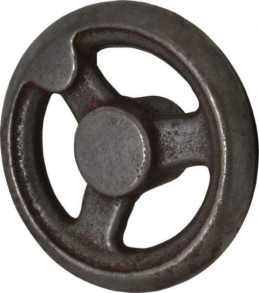 Gibraltar - 4", 3 Spoke Straight Handwheel - 1.2" Hub, Cast Iron, Plain Finish - Apex Tool & Supply
