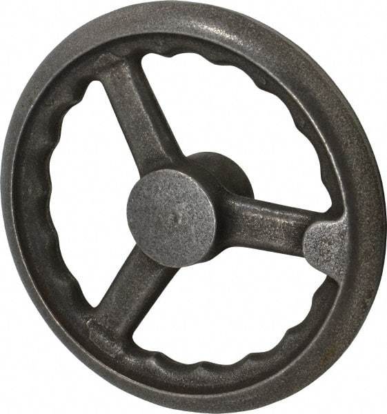 Gibraltar - 8", 3 Spoke Straight Handwheel - 1.8" Hub, Cast Iron, Plain Finish - Apex Tool & Supply