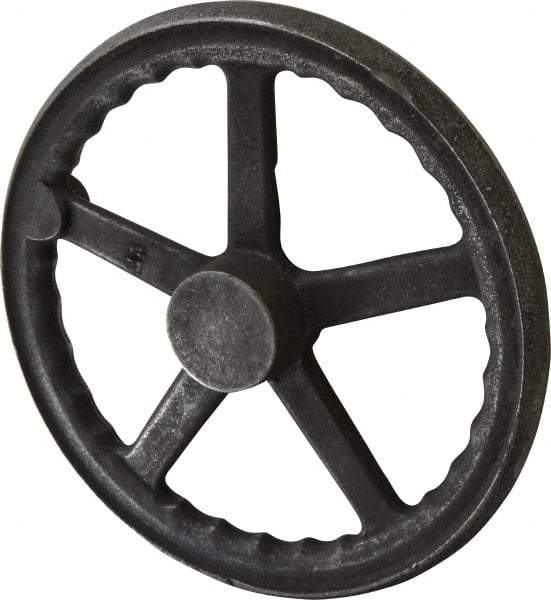 Gibraltar - 12", 3 Spoke Straight Handwheel - 2.4" Hub, Cast Iron, Plain Finish - Apex Tool & Supply