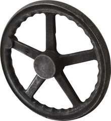 Gibraltar - 12", 3 Spoke Straight Handwheel - 2.4" Hub, Cast Iron, Plain Finish - Apex Tool & Supply