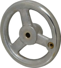Gibraltar - 5", 3 Spoke Straight Handwheel - 1.4" Hub, Cast Iron, Chrome Plated Finish - Apex Tool & Supply