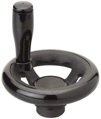 Value Collection - 10", 3 Spoke Offset Handwheel with Revolving Handle - Plastic, Plain Finish - Apex Tool & Supply