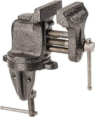 Columbian - 3" Jaw Width x 2-1/2" Jaw Opening Capacity, 2-5/8" Throat Depth, Bench & Pipe Combination Vise - 3/8" Max Pipe Capacity, Swivel Base, Clamp-On Attachment, Cast Iron - Apex Tool & Supply