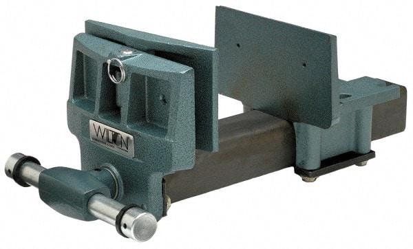 Wilton - 7" Jaw Width, 10" Jaw Opening, 4" Throat Depth, Cast Iron Woodworking Vise - 19.2" OAL x 10.2" OAW x 7.8" OAH, Rapid Action Spindle - Apex Tool & Supply