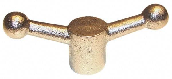 Gibraltar - 2 Offset Arms, 0.624" Hole, Zinc Plated, Reamed Speed Handle - 2-1/2" High, 9/16" Arm Diam, 1-3/8" Hub Diam, 7/8" Ball Diam - Apex Tool & Supply