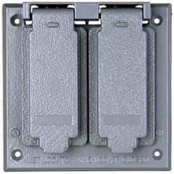 Cooper Crouse-Hinds - Electrical Outlet Box Aluminum Weatherproof Cover - Includes Gasket - Apex Tool & Supply