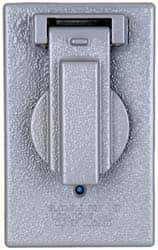 Cooper Crouse-Hinds - Electrical Outlet Box Aluminum Weatherproof Cover - Includes Gasket - Apex Tool & Supply
