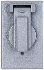 Cooper Crouse-Hinds - Electrical Outlet Box Aluminum Weatherproof Cover - Includes Gasket - Apex Tool & Supply