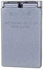 Cooper Crouse-Hinds - Electrical Outlet Box Aluminum Weatherproof Cover - Includes Gasket - Apex Tool & Supply