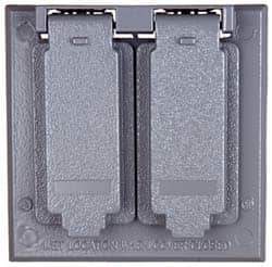 Cooper Crouse-Hinds - Electrical Outlet Box Aluminum Weatherproof Cover - Includes Gasket - Apex Tool & Supply