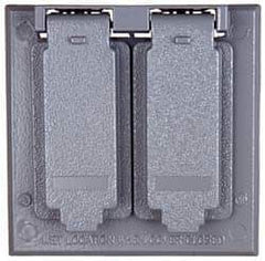 Cooper Crouse-Hinds - Electrical Outlet Box Aluminum Weatherproof Cover - Includes Gasket - Apex Tool & Supply