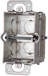Cooper Crouse-Hinds - 1 Gang, (3) 1/2" Knockouts, Steel Rectangle Switch Box - 3" Overall Height x 2" Overall Width x 2-1/2" Overall Depth - Apex Tool & Supply
