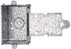 Cooper Crouse-Hinds - 1 Gang, (7) 1/2" Knockouts, Steel Rectangle Switch Box - 3" Overall Height x 2" Overall Width x 2-1/2" Overall Depth - Apex Tool & Supply