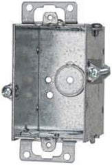 Cooper Crouse-Hinds - 1 Gang, (3) 1/2" Knockouts, Steel Rectangle Switch Box - 3" Overall Height x 2" Overall Width x 2-1/2" Overall Depth - Apex Tool & Supply