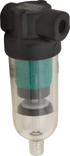 Norgren - 1/8" Port Coalescing Filter - Polycarbonate Bowl, Automatic Drain, 150 Max psi, 0.01 Micron Rating, 1.63" Wide x 4-1/4" High - Apex Tool & Supply