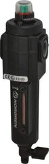 Norgren - 3/8" Port Coalescing Filter - Zinc Bowl, Manual Drain, 250 Max psi, 0.01 Micron Rating, 1.98" Wide x 7-1/2" High - Apex Tool & Supply