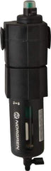 Norgren - 1/2" Port Coalescing Filter - Polycarbonate Bowl, Manual Drain, 150 Max psi, 0.01 Micron Rating, 3.15" Wide x 11.4" High - Apex Tool & Supply