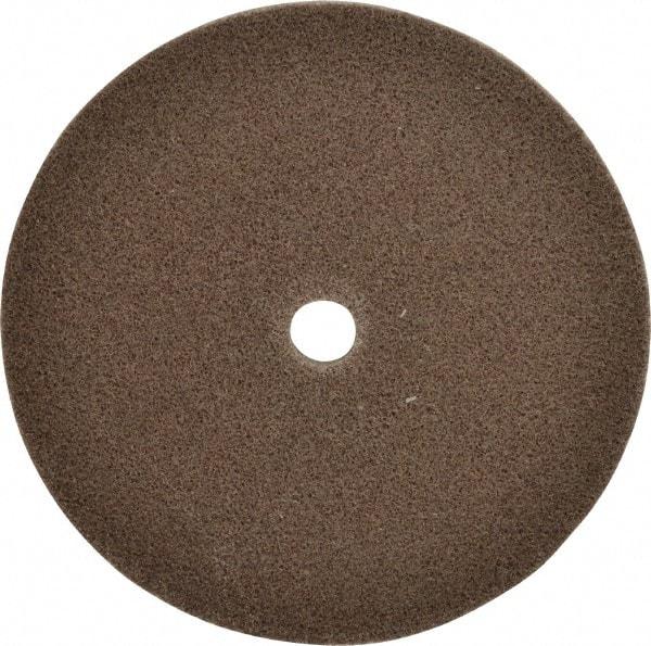 3M - 6" Diam, 1/4" Face Width, 5/8" Center Hole, Medium Grade, Aluminum Oxide Deburring Wheel - Unitized, Hard Density 7 Grade, 7,500 RPM - Apex Tool & Supply