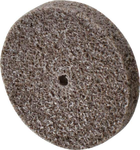 3M - 1-1/2" Diam, 1/4" Face Width, 1/8" Center Hole, Fine Grade, Aluminum Oxide Deburring Wheel - Unitized, Medium Density 5 Grade, 30,100 RPM - Apex Tool & Supply