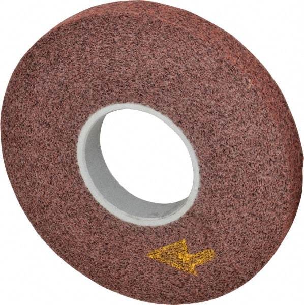 3M - 8" Diam, 1" Face Width, 3" Center Hole, Medium Grade, Aluminum Oxide Deburring Wheel - Convolute, Soft Density 4 Grade, 4,500 RPM - Apex Tool & Supply