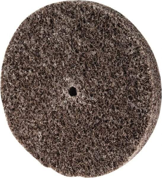 3M - 2" Diam, 1/4" Face Width, 1/8" Center Hole, Medium Grade, Aluminum Oxide Deburring Wheel - Unitized, Hard Density 7 Grade, 22,100 RPM - Apex Tool & Supply