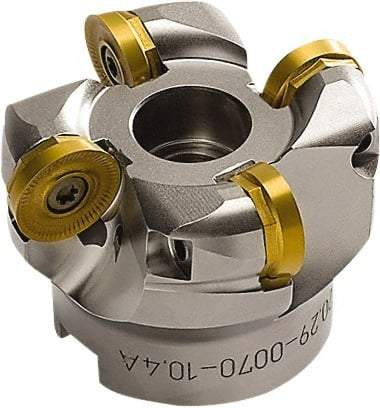 Seco - 3" Cut Diam, 0.394" Max Depth, 1" Arbor Hole, 4 Inserts, RP.. 2006 Insert Style, Indexable Copy Face Mill - 5,100 Max RPM, 2" High, Through Coolant - Apex Tool & Supply