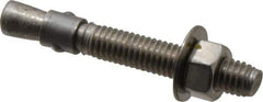 Red Head - 3/8" Diam, 3/8" Drill, 2-3/4" OAL, Wedge Expansion Concrete Anchor - 316 Stainless Steel, Hex Nut Head, Hex Drive, 1-5/8" Thread Length - Apex Tool & Supply