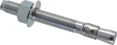 Red Head - 1/2 Inch Diameter, 1/2-13 Inch Thread, 4-1/2 Inch Overall Length, Grade 3, Wedge Expansion Concrete Anchor - Steel, Zinc Plated, 3 Inch Thread Length, Tie Wire Head, 1/2 Inch Drill - Apex Tool & Supply