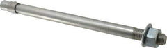 Red Head - 3/4" Diam, 3/4-10, 12" OAL, Grade 3, Wedge Expansion Concrete Anchor - Steel, Zinc Plated, 1-3/4" Thread Length, Tie Wire Head, 3/4" Drill - Apex Tool & Supply