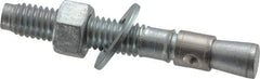 Red Head - 3/8 Inch Diameter, 3/8-16 Inch Thread, 2-3/4 Inch Overall Length, Grade 3, Wedge Expansion Concrete Anchor - Steel, Zinc Plated, 1-5/8 Inch Thread Length, Tie Wire Head, 3/8 Inch Drill - Apex Tool & Supply