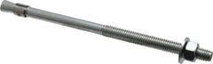 Red Head - 3/8 Inch Diameter, 3/8-16 Inch Thread, 7 Inch Overall Length, Grade 3, Wedge Expansion Concrete Anchor - Steel, Zinc Plated, 3-7/8 Inch Thread Length, Tie Wire Head, 3/8 Inch Drill - Apex Tool & Supply