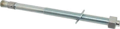 Red Head - 5/8 Inch Diameter, 5/8-11 Inch Thread, 10 Inch Overall Length, Grade 3, Wedge Expansion Concrete Anchor - Steel, Zinc Plated, 5-3/4 Inch Thread Length, Tie Wire Head, 5/8 Inch Drill - Apex Tool & Supply