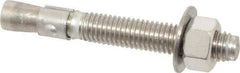 Red Head - 1/2" Diam, 1/2" Drill, 3-3/4" OAL, 3-3/16" Min Embedment Wedge Expansion Concrete Anchor - 304 Stainless Steel, Hex Nut Head, Hex Drive, 2-1/4" Thread Length - Apex Tool & Supply