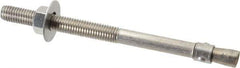 Red Head - 1/2" Diam, 1/2" Drill, 7" OAL, 3-3/16" Min Embedment Wedge Expansion Concrete Anchor - 304 Stainless Steel, Hex Nut Head, Hex Drive, 3-1/2" Thread Length - Apex Tool & Supply
