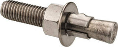 Red Head - 5/8" Diam, 5/8" Drill, 3-1/2" OAL, 5/8" Min Embedment Wedge Expansion Concrete Anchor - 304 Stainless Steel, Hex Nut Head, Hex Drive, 1-3/4" Thread Length - Apex Tool & Supply