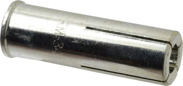 Red Head - 1" Diam, 1" Drill, 1-1/4" Min Embedment Drop-In Concrete Anchor - Grade 3 Steel, Zinc-Plated Finish, Flange Head, Slotted Drive, 1-1/4" Thread Length - Apex Tool & Supply