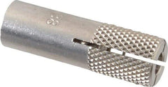 Red Head - 1/2" Diam, 1/2" Drill, 1-1/2" Min Embedment Drop-In Concrete Anchor - 303, 18-8 Stainless Steel, Slotted Drive, 1/2" Thread Length - Apex Tool & Supply