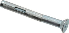 Red Head - 1/4" Diam, 1/4" Drill, 2-1/4" OAL, Sleeve Concrete Anchor - Steel, Zinc-Plated Finish, Flat Head, Phillips Drive - Apex Tool & Supply