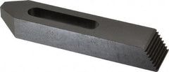 TE-CO - 1/2" Stud, Steel, Plain Strap Clamp - 2-1/16" Travel, 6" OAL x 1-1/4" Wide x 7/8" High, Black Oxide Finish, Tapered Nose - Apex Tool & Supply